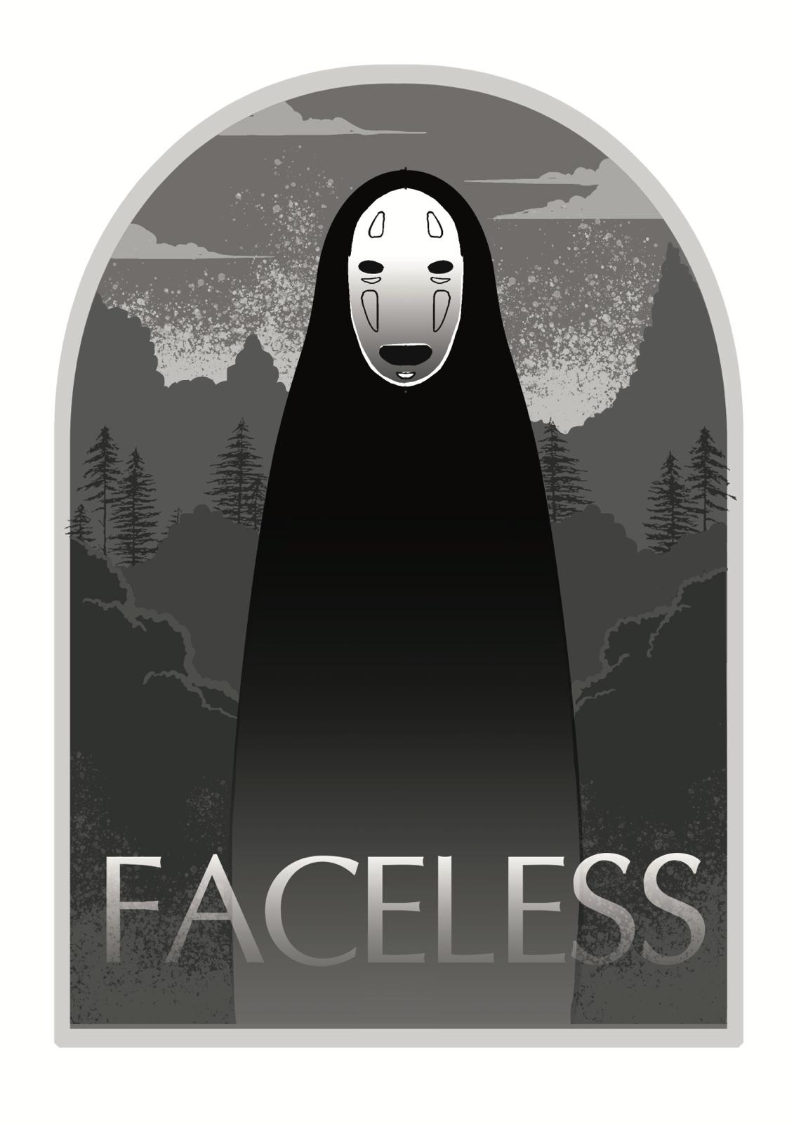 Faceless - No-Face inspired stout label art